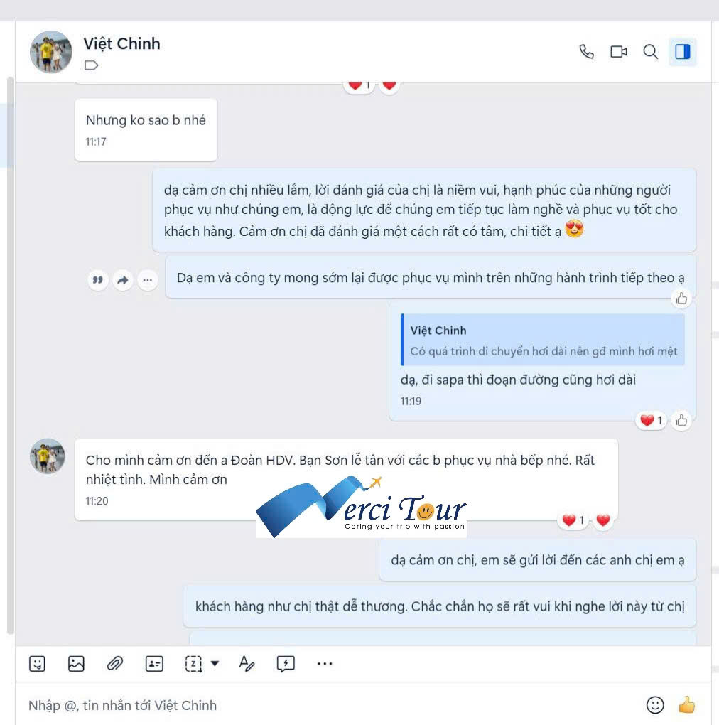 khách Việt Chinh đánh giá 5 sao công ty du lịch Merci uy tín khách Việt Chinh đánh giá 5 sao công ty du lịch Merci uy tín